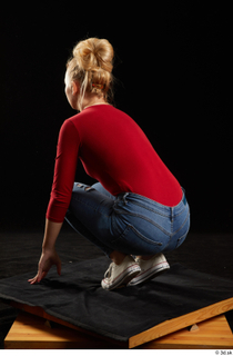 Jenny Wild 1 casual dressed jeans kneeling long sleeve t…